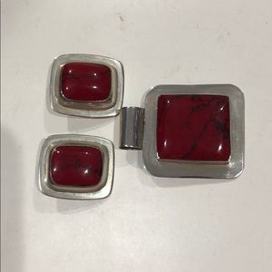 Sterling pendant and earrings